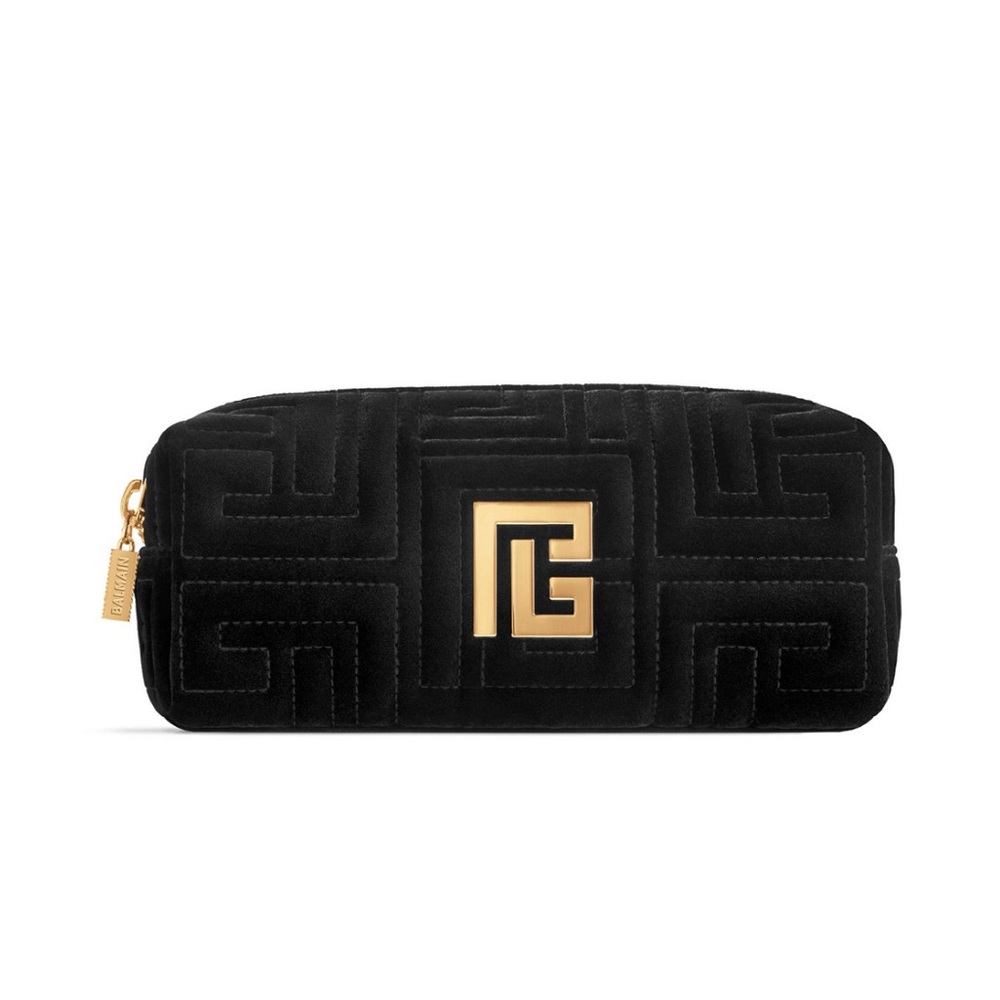 Balmain Elegant Black Designer Clutch